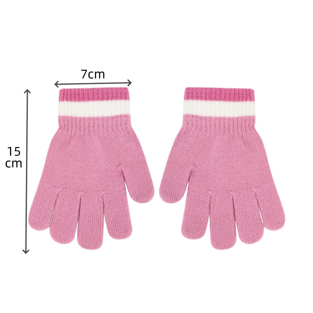 Conjunto de gorro de invierno para niños, bufanda y guantes, gorro de punto cálido con patrón de unicornio y calentador de cuello para niños de 3 a 6 años, paquete de accesorios de invierno