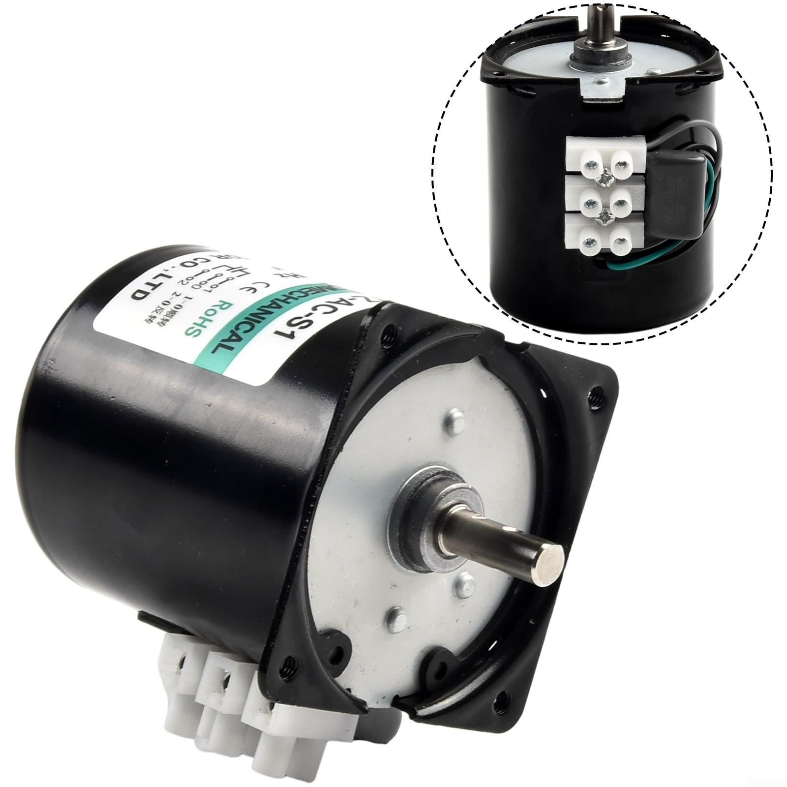1 moteur synchrone à aimant permanent compact 220 V AC Moteur synchrone 68 KTYZ Moteur synchrone à aimant permanent 2 5 tr/min 110 tr/min Idéal pour la maison/le bureau (2,5 tr/min)