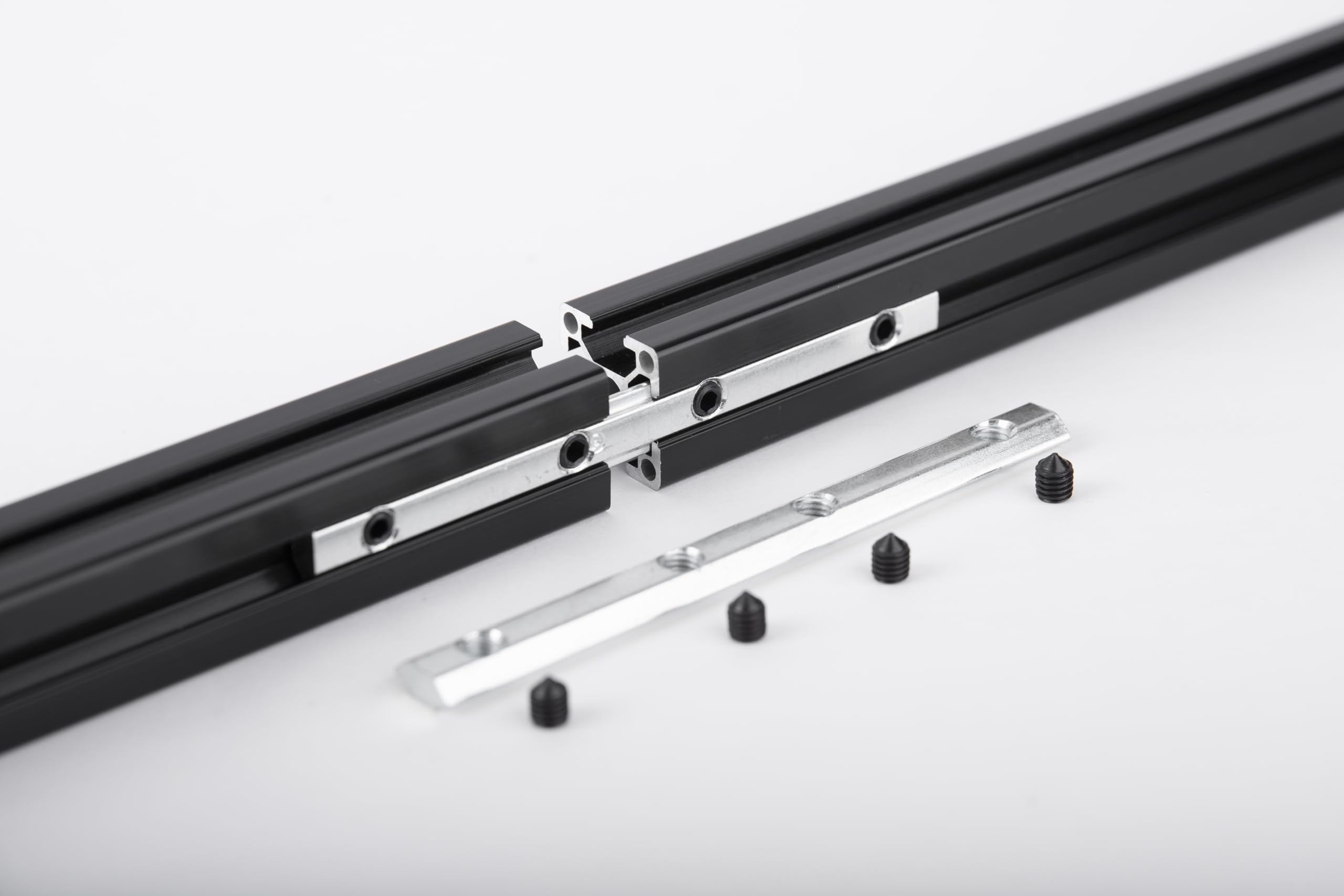 10 zestawów akcesoriów do profili aluminiowych serii 2020, wspornik złącza liniowego, 9,9 cm, odpowiedni do profili aluminiowych w kształcie litery T 6 mm