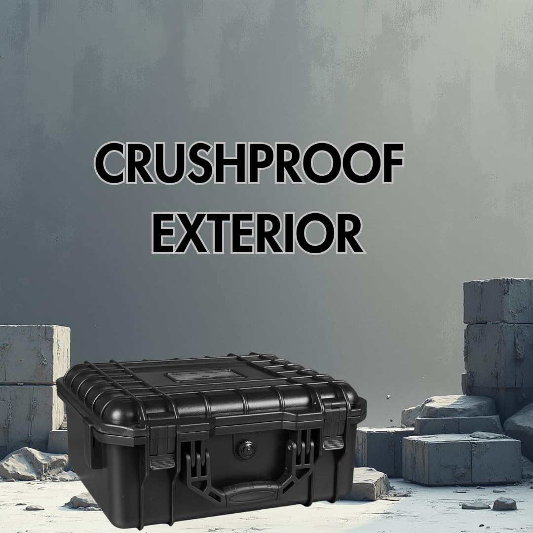 Large Black Waterproof Hard Case with Combination Lock & Customizable Foam – Impact-Resistant Portable Storage for Cameras, Drones, Tools, Ammunition & Valuables - Image 4