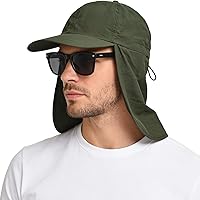 Vista 1 de EINSKEY Gorra de béisbol unisex con solapa para el cuello, impermeable, plegable, para golf, jardín, safari, senderismo, pesca, correr