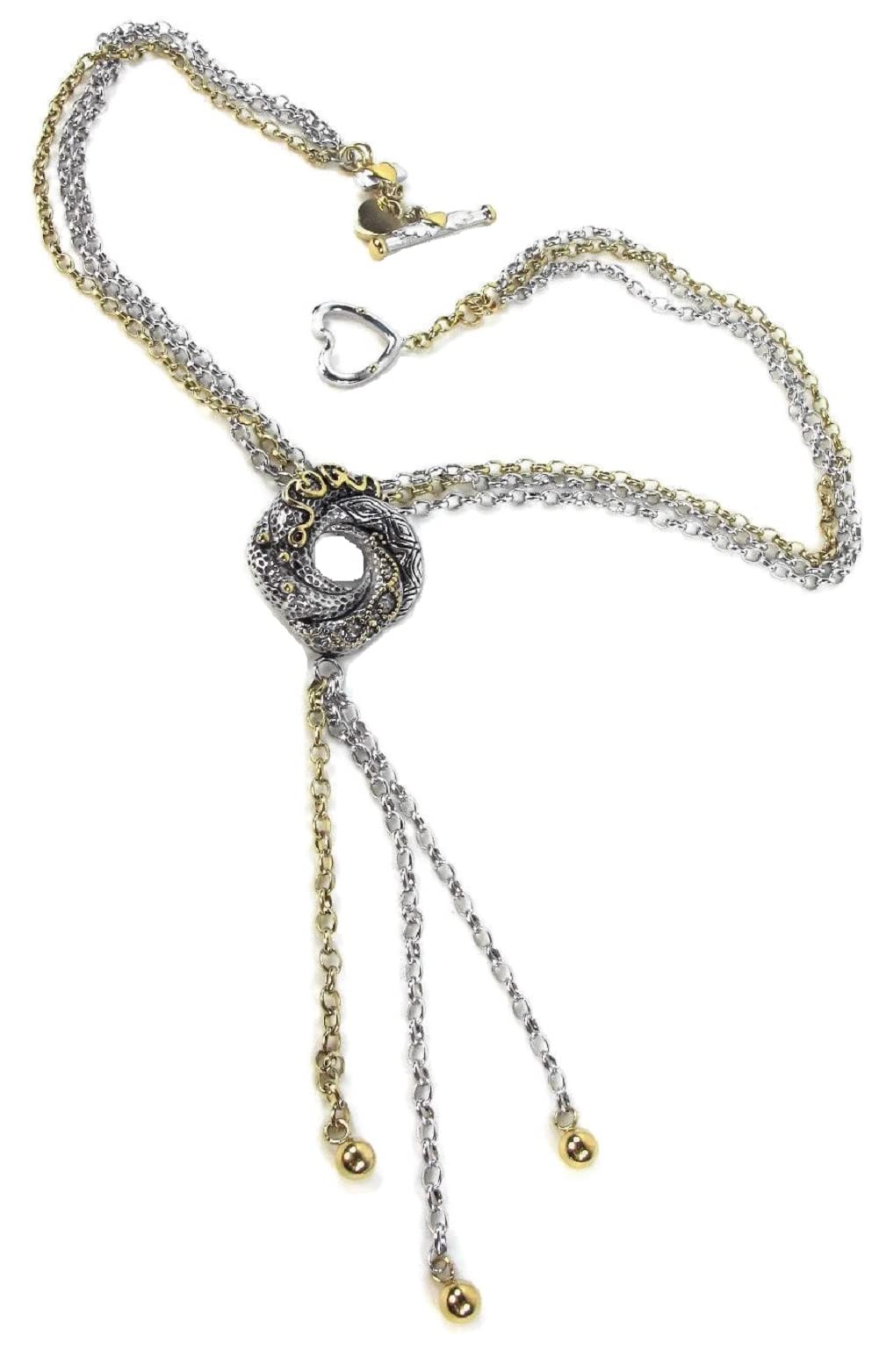 thecostumebase 007 Collar argelino Loveknot Vesper Lynd Casino Royale Accesorios nudo de amor, metálico, talla única, acero inoxidable