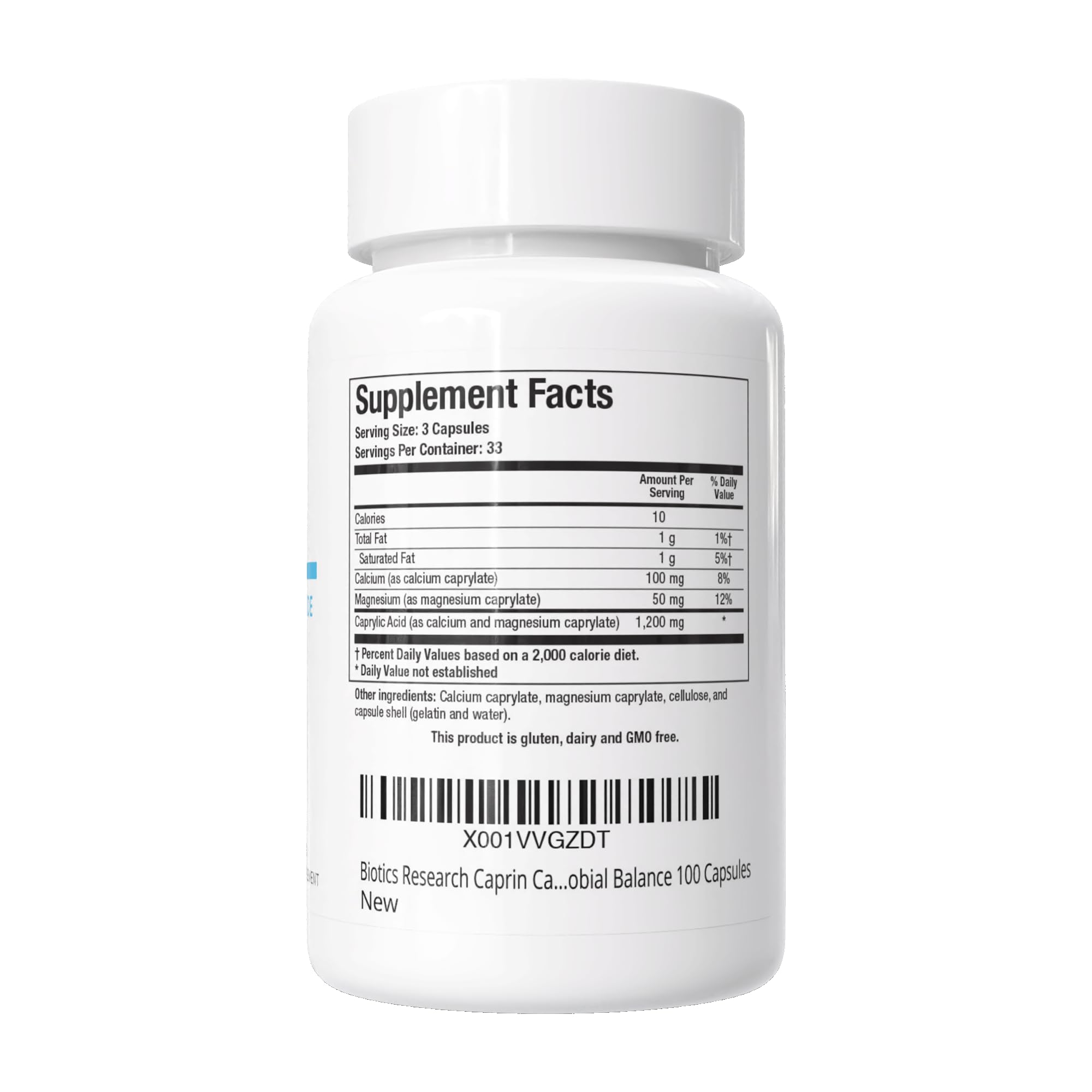 BIOTICS RESEARCH Caprin™ Caprylic Acid 1200mg with Calcium Magnesium 100Cap — Amazon image 2