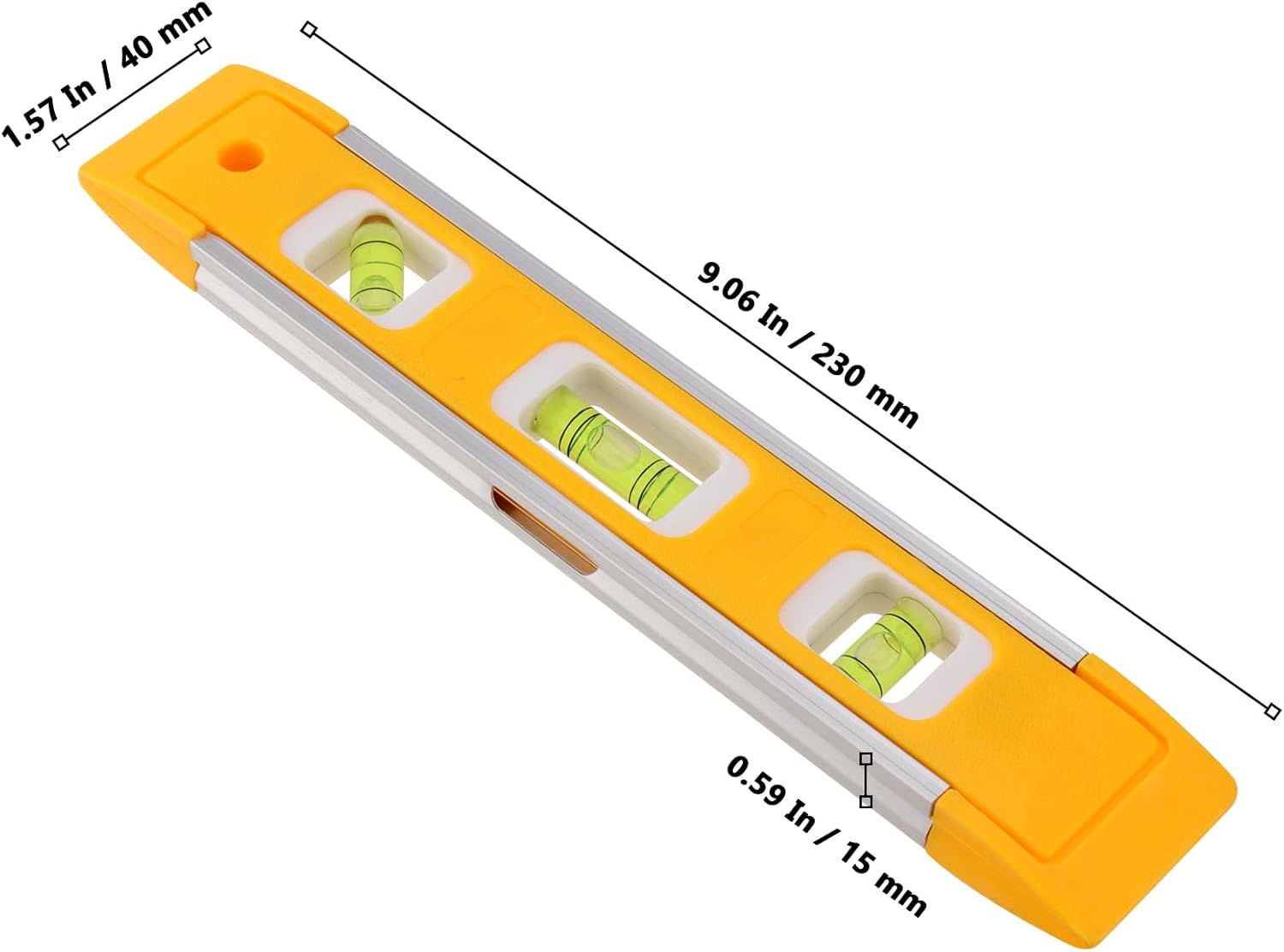 10 PCS 9 Inch Torpedo Level, Accurate Leveler Tool Torpedo Level Magnetic, Plastic Spirit Level for Measuring, Testing