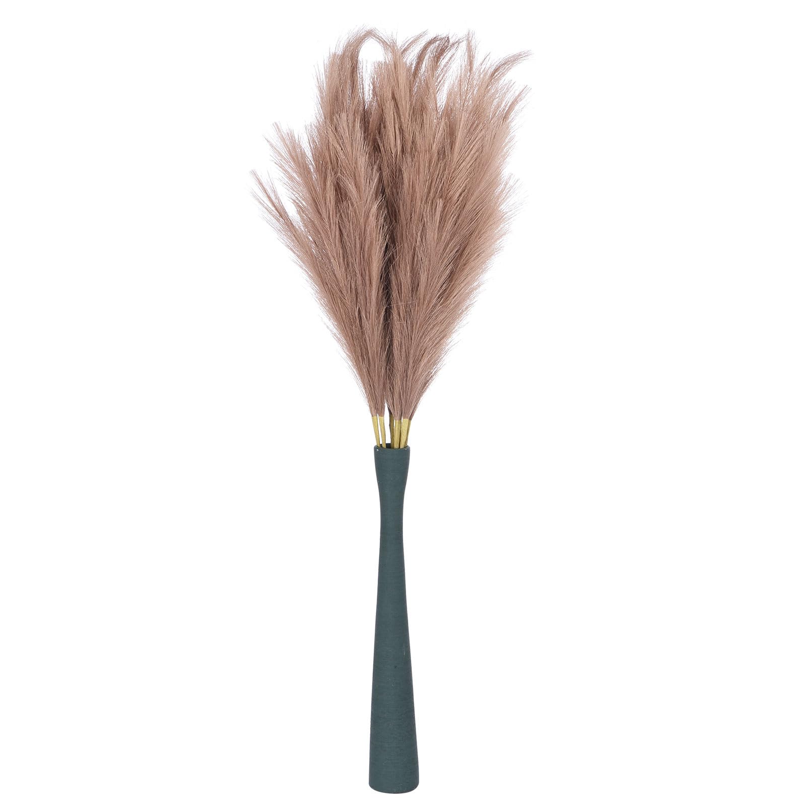 QUARKZMAN 8PCS Erba Pampas Finta Decorazione Alta 45"/114cm Fiori Marrone
