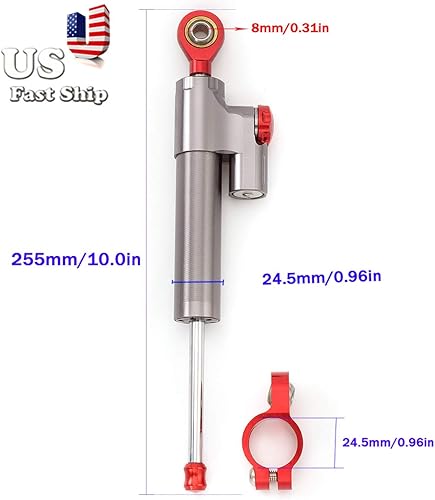 Vista 38 de PROCNC Amortiguador universal ajustable de dirección para motocicleta Kawasaki Z1000 Z750 2003-2009 ZX6R 2005-2016 ZZR1400 ZX14 2006-2012 VERSYS