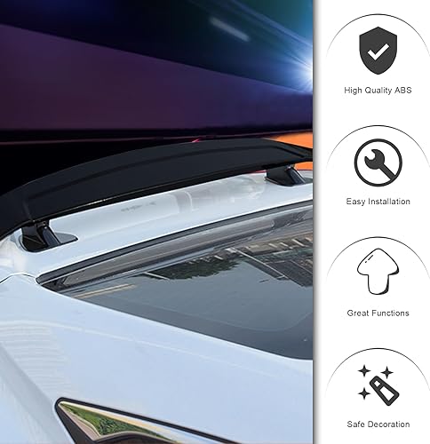 Miniatura 7 de GGsmdick Alerón trasero universal de 52.3 pulgadas ABS Racing Spoiler ligero GT Wing Spoiler trasero compatible con varios modelos de coche,