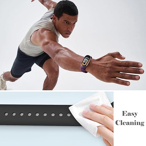 Miniatura 4 de Compatible con Xiaomi Mi Smart Band 8 correas de repuesto pulsera deportiva de silicona, correas flexibles suaves compatibles con Xiaomi Mi Band 8