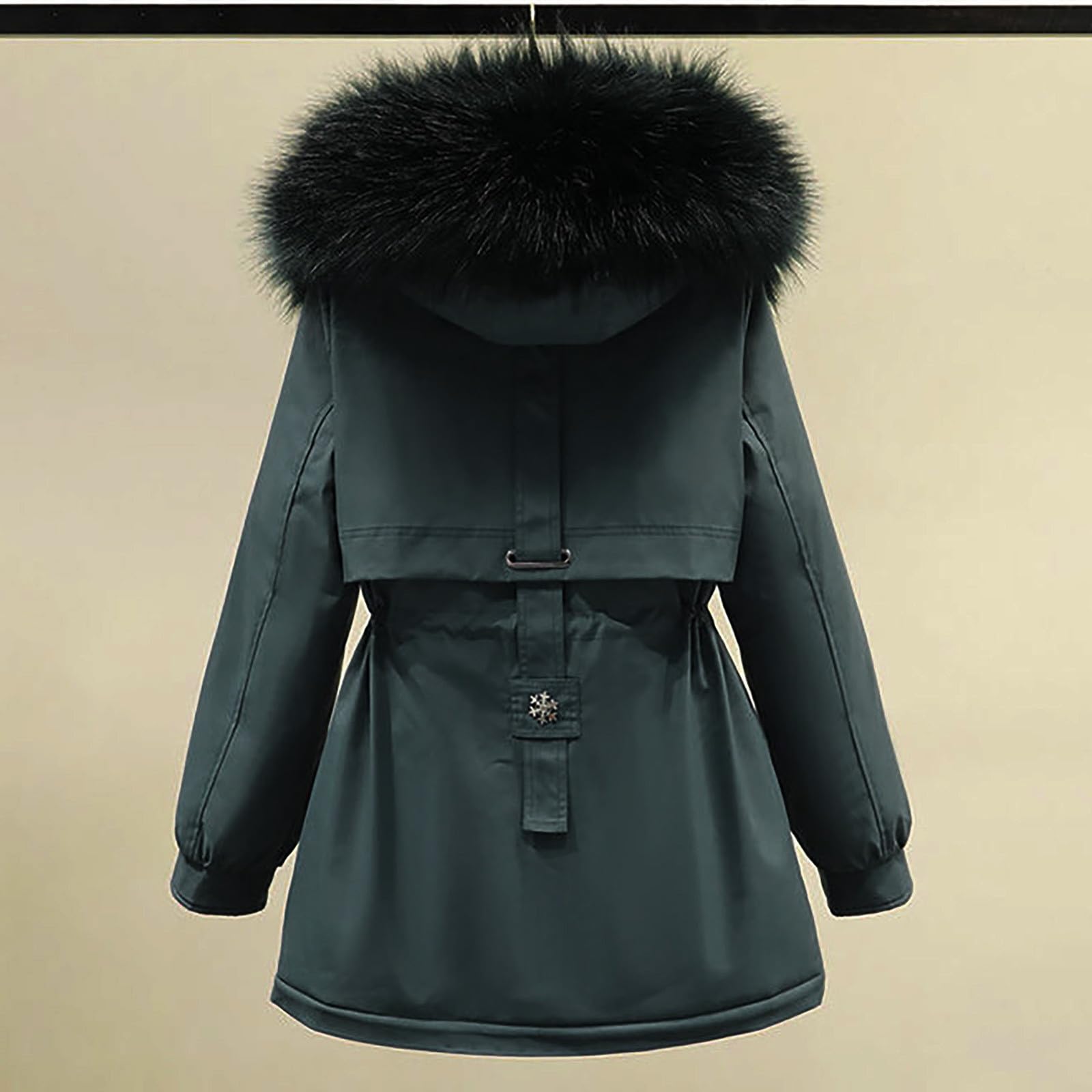 Cocila Bufanda Lana Escocesa Supera la Ropa de Invierno de Felpa y algodón Grueso, Chaquetas pequeñas de algodón para Mujer, Ropa de Trabajo y Abrigos Cazadoras Plumas Mujer