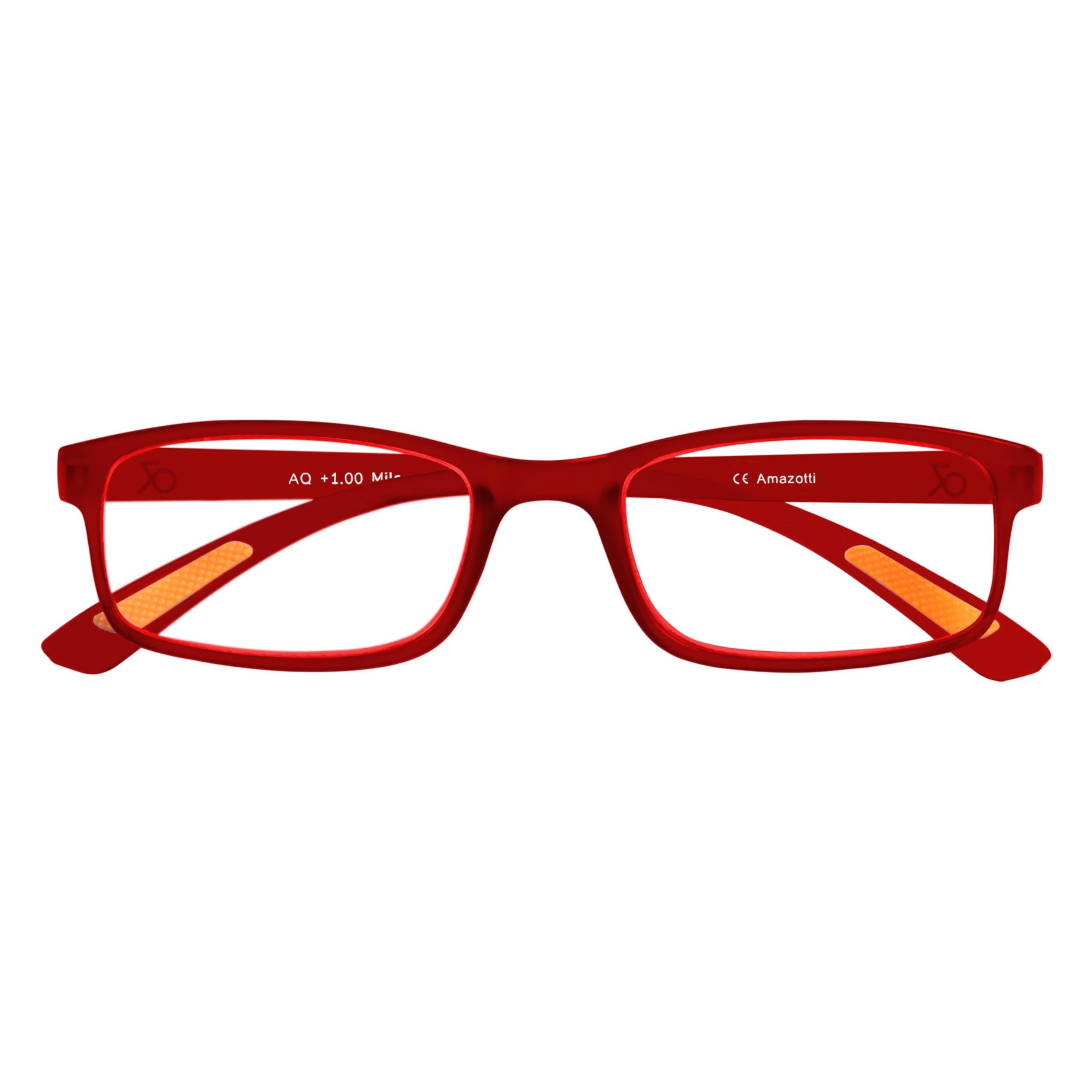 Milano Red Trendy Reading Glasses +2.00 | Stylish Glasses for Men & Women | Lightweight, Durable, Flexible Eye Glasses for Reading, Computer, and Screen Use
