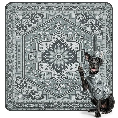 Image of FXW Washable Pee Pads for Dogs, Puppy Pads with Super Absorbent, Specifically Designed for FXW Rollick /Homeplus 32 /40 /45inch 8 Panels Dog Playpen, 71 inch Square, Boho Grey, 1 Packs
