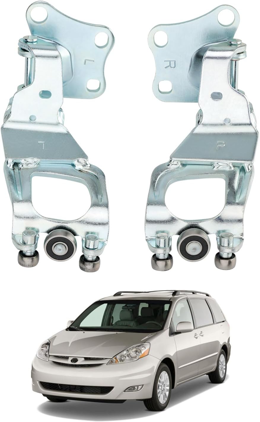 Slide Door Hinger & Roller Assembly Set (Pair), Compatible with 2004-2010 Toyota Sienna, Left Driver & Right Passenger | Replaces# 6839008031 6838008031 Middle Center Sliding Door Roller Repair Kit