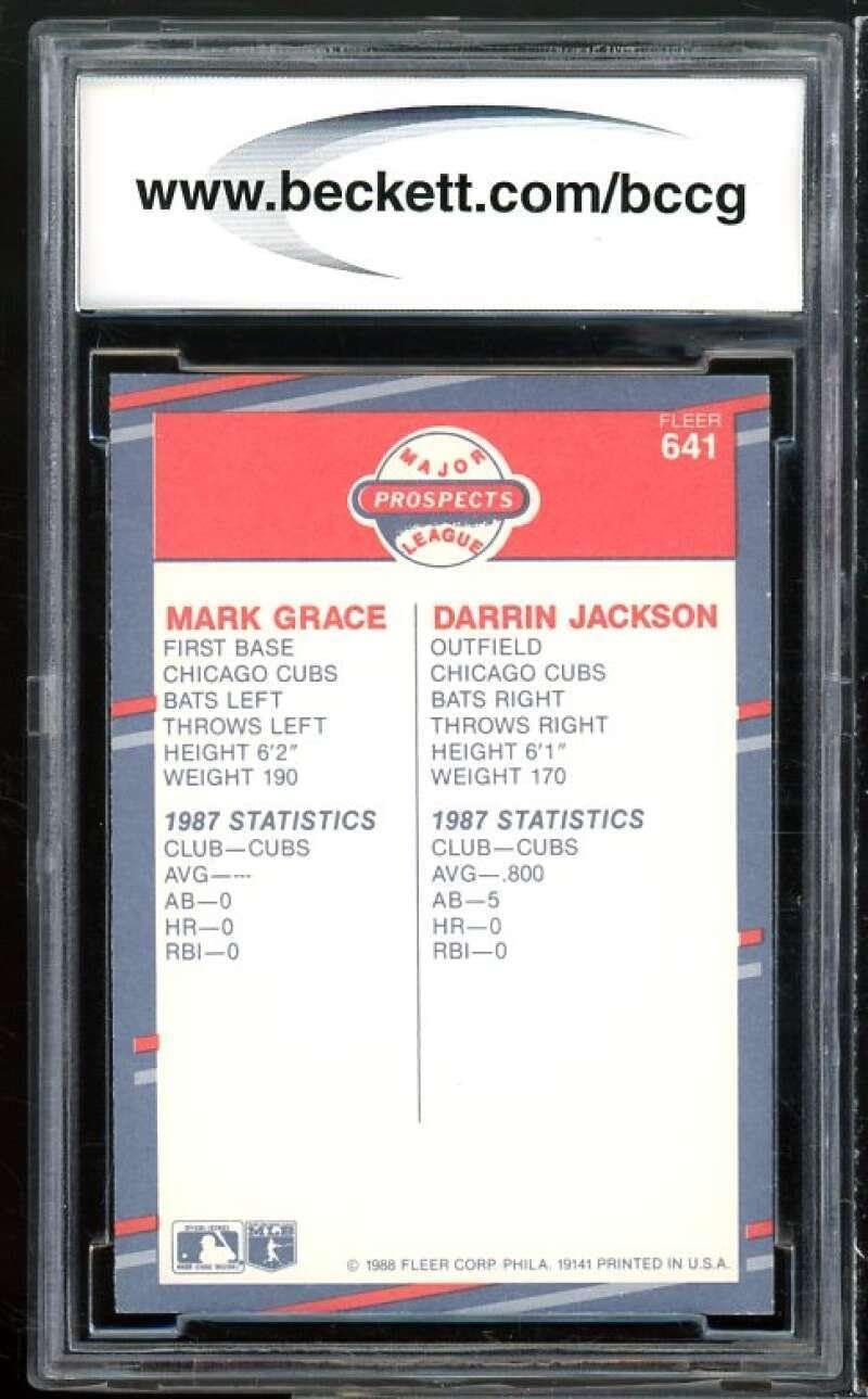 1988 Fleer Glossy #641 Mark Grace Rookie Card BGS BCCG 10 Mint+ - Baseball Slabbed Rookie Cards