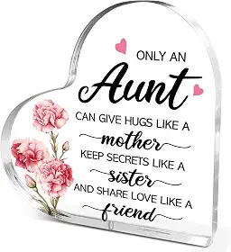 Decoração de acrílico para o dia das mães, apenas uma tia pode dar abraços como uma decoração de mesa das mães, presentes de aniversário para tia da sobrinha, ideia de presente para tia quarto