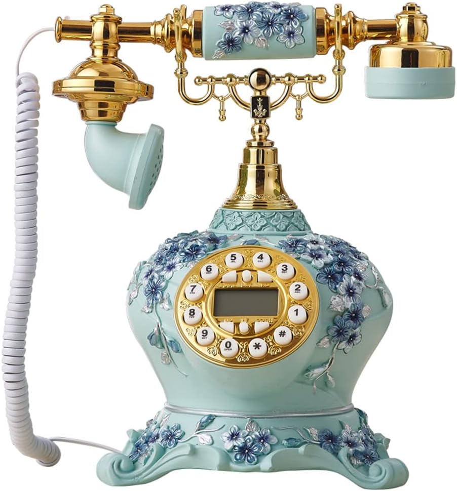 European Vintage Landline Rustic Antique Telephone New Home Decoration Living Room Ornaments