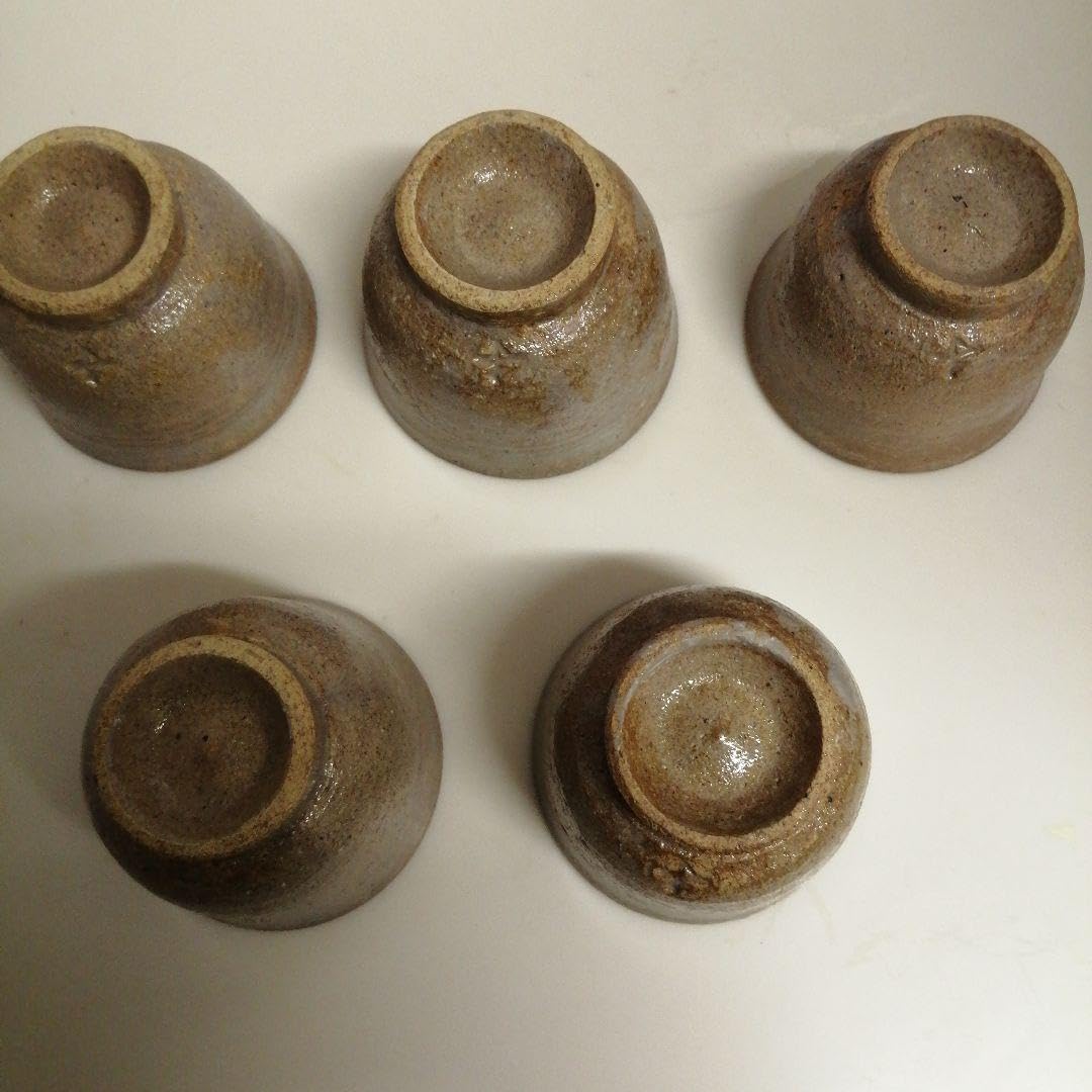 唐津焼　西岡小十郎　小次郎窯　絵唐津　湯呑　5客　酒器　ぐい呑　盃　杯　筒盃 Yahoo!オークション -「西岡小十」(酒器) (唐津)の落札相場