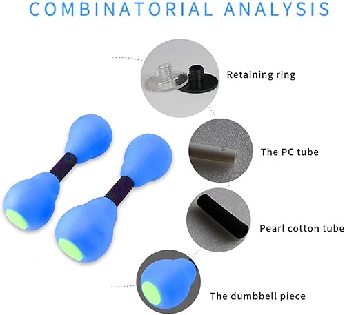 Miniatura 3 de Dioche Juego de mancuernas deportivas, mancuernas acuáticas para mujer, construcción muscular flotante, secado rápido, pesas de agua, aeróbicos