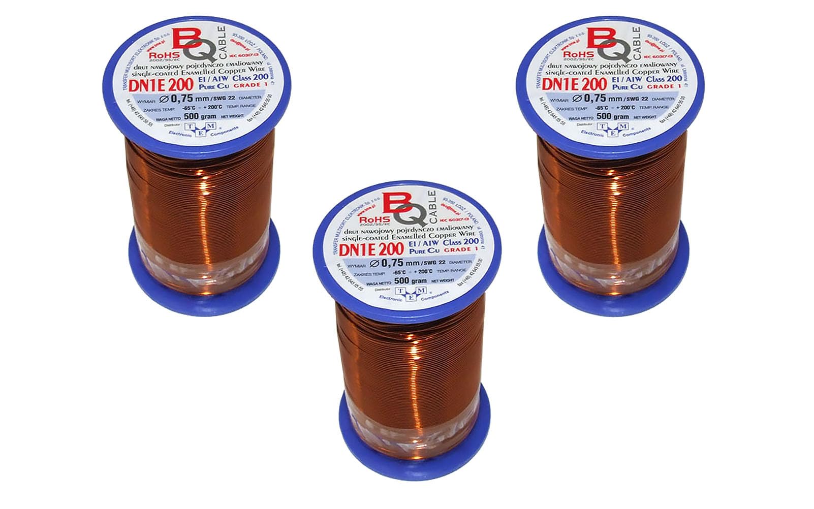 Drut Nawojowy DN1E 200 ⌀0,75 mm Waga: 500 g