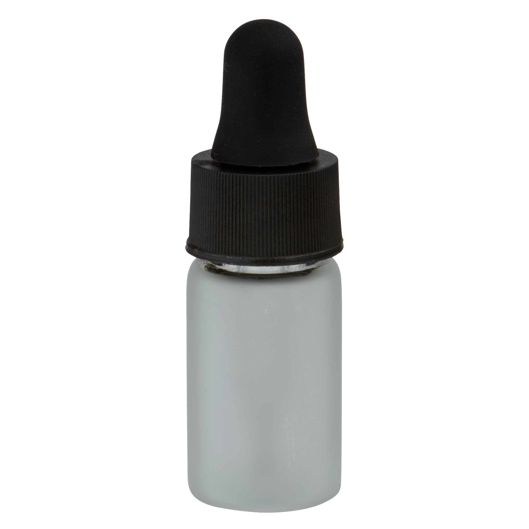 100x Mini Pipettenflasche 3ml aus gefrostetem Glas mit schwarzer Tropfpipette