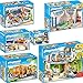 Produktbild PLAYMOBIL City Life 6er Set 9453 9454 9455 9456 9457 9419 Große Schule mit Einrichtung + Turnhalle + Klassenzimmer Geschichtsunterricht + Chemieunterricht + Hausmeister mit Kiosk + Schulbus