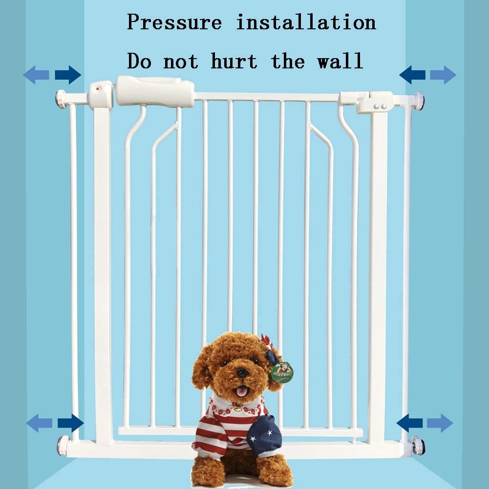 LYGXWJFC Barrera de Seguridad Elevadora Extra Ancha Ampliable Puerta para Mascotas Valla de Seguridad Independiente, Tamaño Personalizable (Color:, Tamaño: Ancho -114 cm)