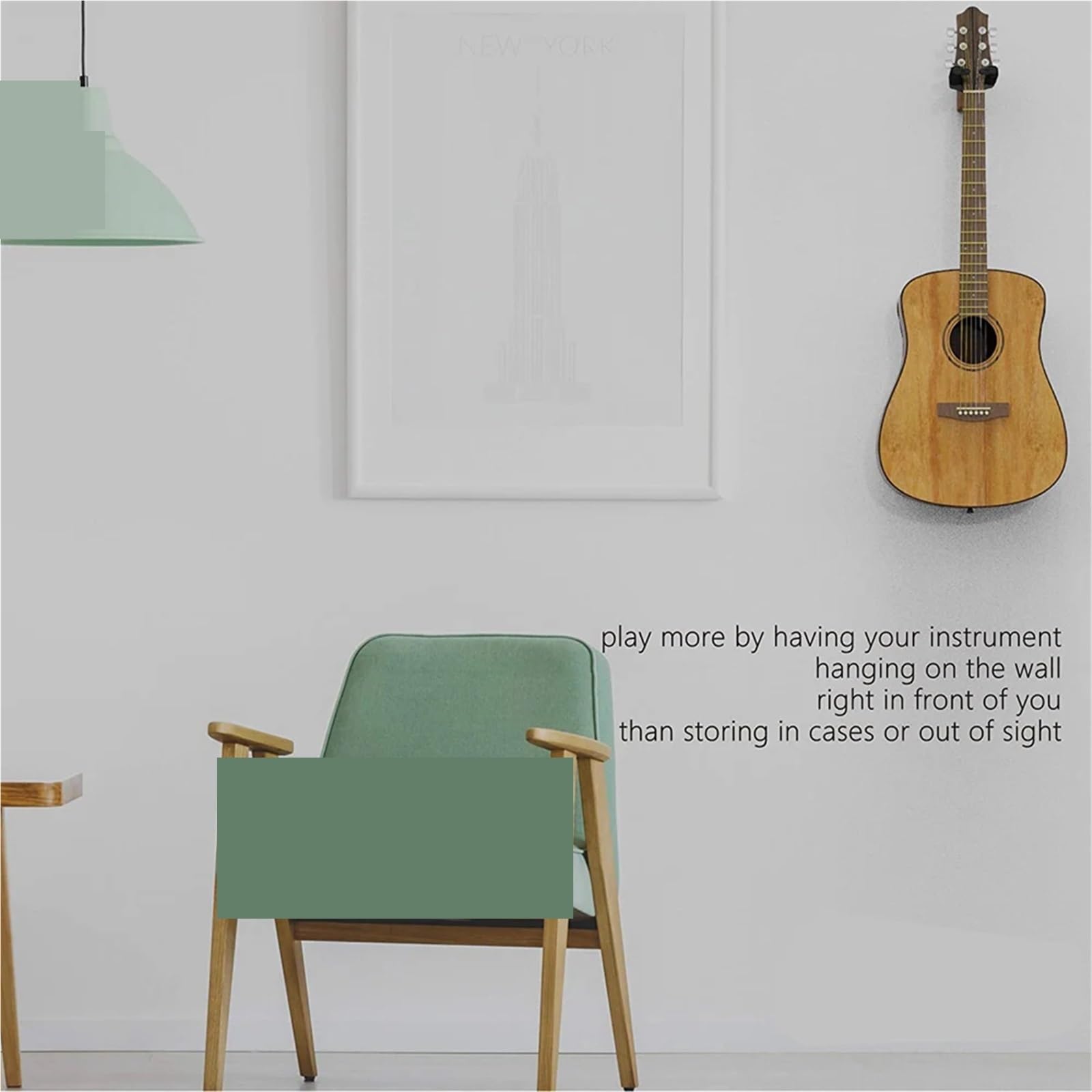 2 pezzi Supporto da parete for chitarra Gancio for antiscivolo for acustica Ukulele Violino Basso Chitarra elettrica Per Guitarra