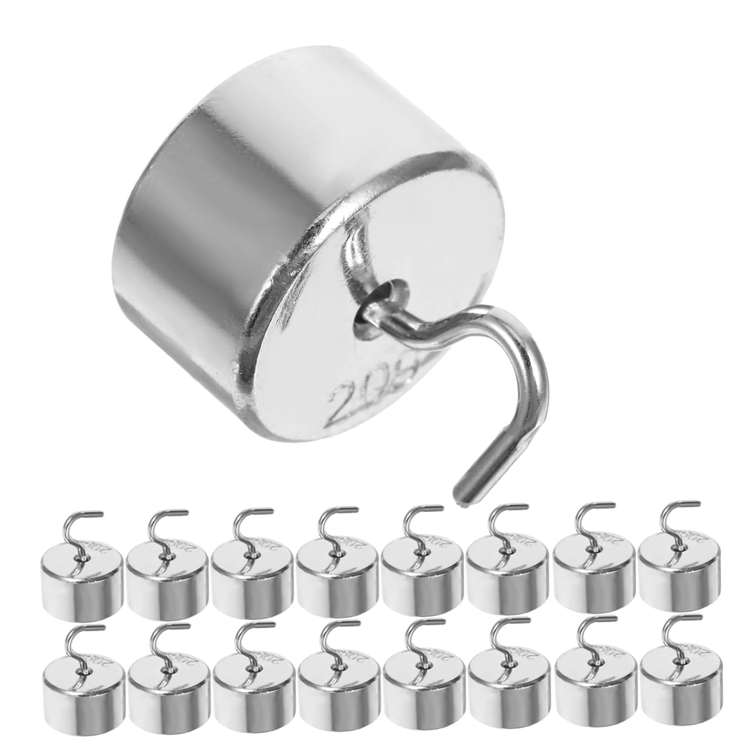 LIFKOME 50pcs Double Hooked Calibration Weights Set Each Chrome-Plated Iron Metal Mass for Physics Laboratory Experiments Educational Science Lab Weights Kit