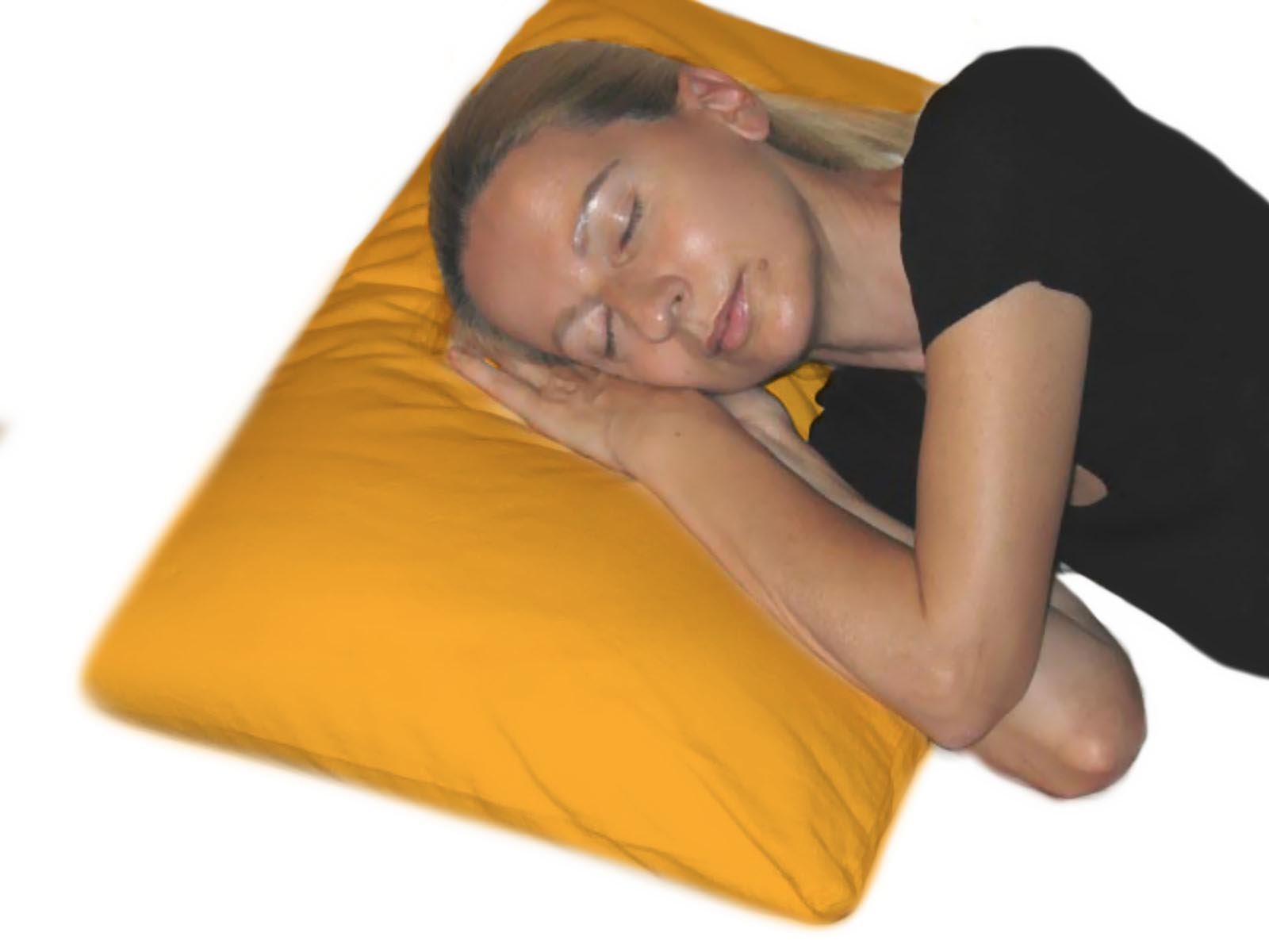 SOGNI D'ORO -cm. 40 x 60- Guanciale Ortopedico Cuscino per Letto con Imbottitura Naturale in Pula di Farro Triticum Dicoccum Depolverizzata completo di Federa Lavabile in 100% Cotone