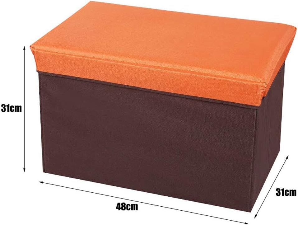 Storage Stool Creative Toy Box Pouffe Ottoman Chairs Simple Folding Seat Footstool (Color : Purple)
