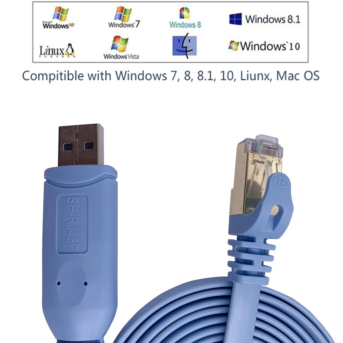DSD TECH SH-RJ45P Cavo da USB a console con chip PL2303GT per router Cisco Switch 1.8M / 5.9FT