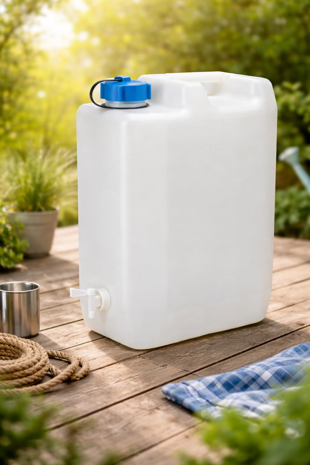 Kanister 35l Wasser BPA Frei | 4er Set Kunststoff Water Kanister Für Camping, Wandern, Angeln, Picknick, Notfallversorgung & BBQ | Wasserkanister mit Wasserhahn