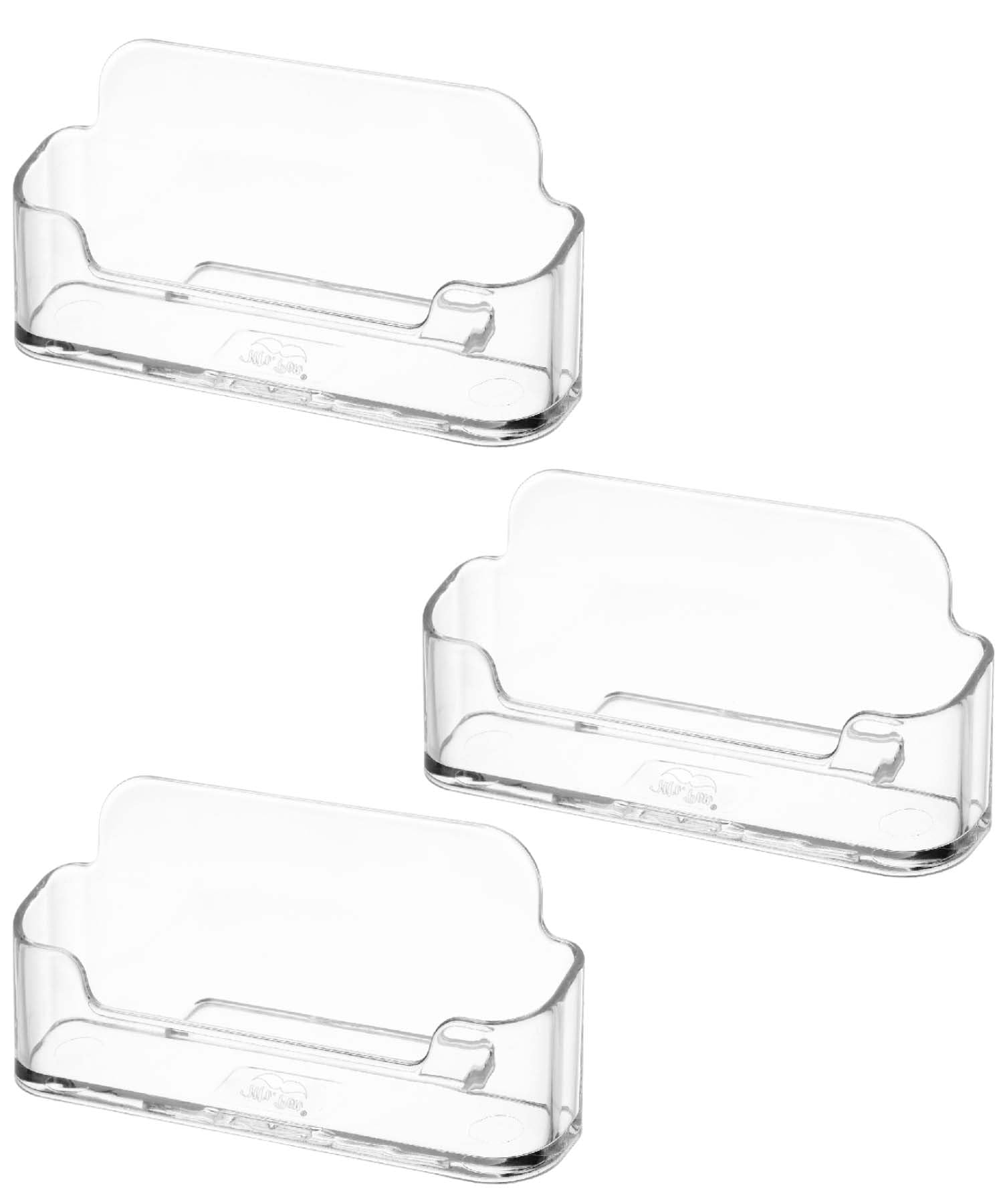 Mr. Pen- Acrylic Business Card Holder for Desk, Clear Plastic Business Cards Display Holders Stand, 3 Packs, Fits 40-60 Cards