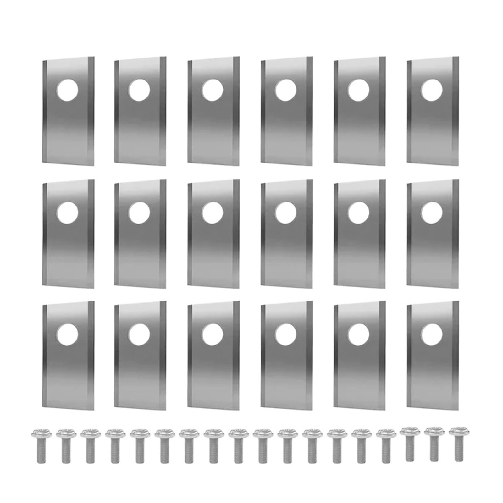 9/36PCS Cuchillas De Corte De Césped Kit De Tornillos De Cuchilla De Corte De Cortacésped De Acero Inoxidable Compatible Con Cortacésped Robótico Worx Landroid(18pcs Silver)