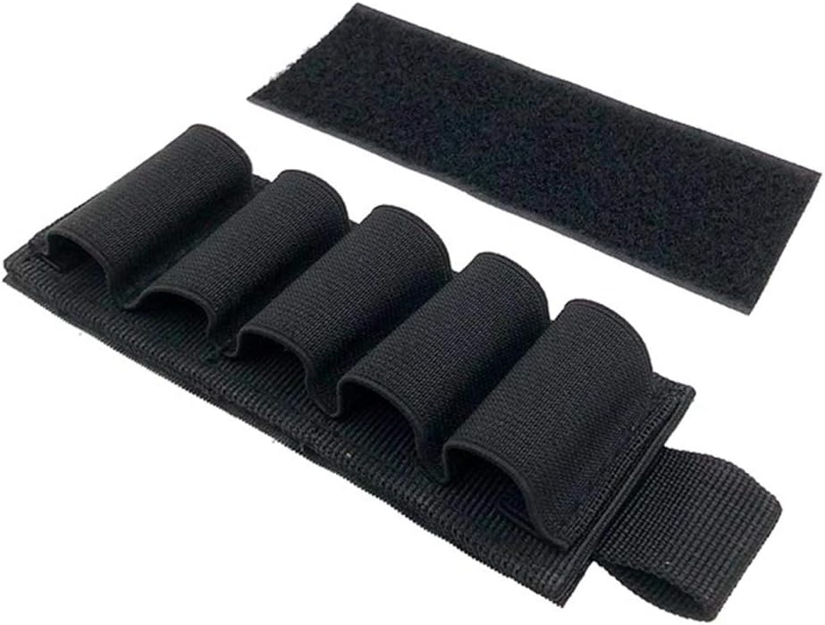 Buttstock Holder Rifle Cartridge Shotgun Ammo Carrier Adhesive Side Saddle Nylon for 12Ga