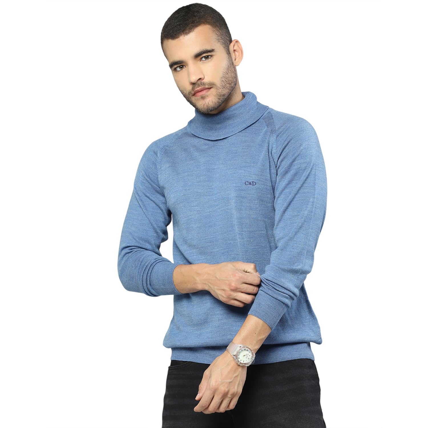 Men's Regular Fit Solid Pattern High Neck Pull On Closure Full Sleeve Winter Pullover | Warm Woolen Sweater for Men |Comfortable Knitted Winter Wear for Men (Pack of 1)
