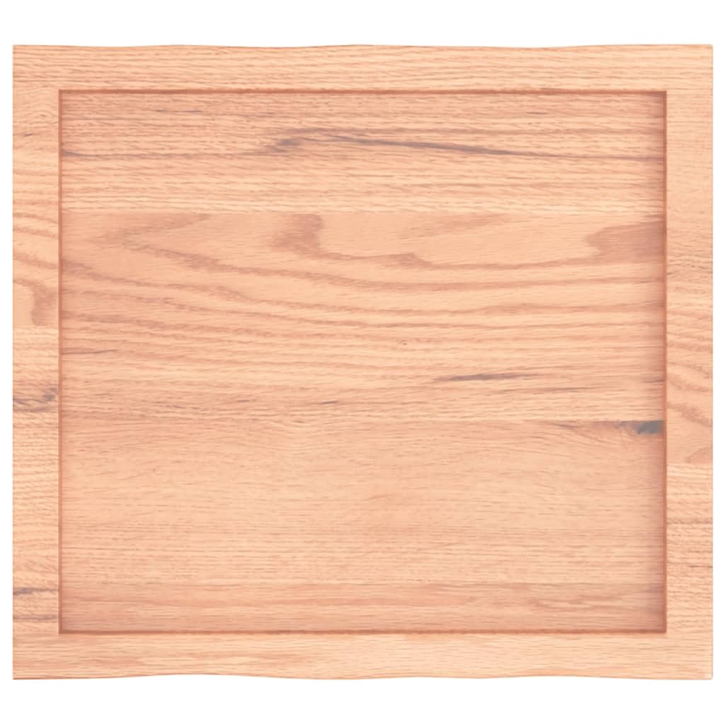 vidaXL Tischplatte, Holzplatte für Tisch Esstisch Couchtisch, Massivholzplatte Handgefertigt mit Baumkante, Ersatztischplatte, Hellbraun 60x50x(2-4) cm Massivholz Behandelt