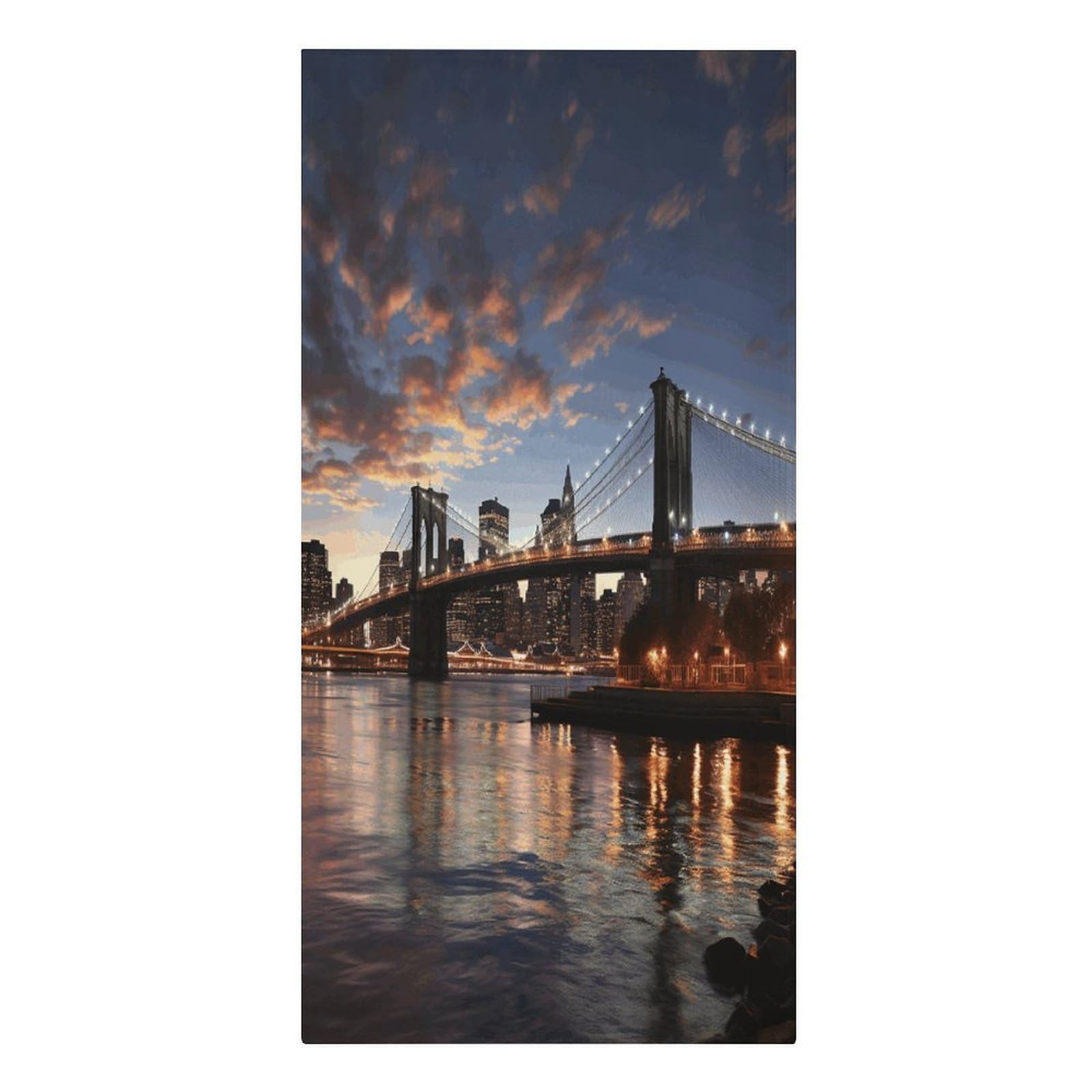 Fekiloot Men's Style New York Bridge Large Beach Towel, Travel Towel For Adults Wo, Pool Towels For Beach, Camping, Swim Pool, Gym, Sports& Yoga 61.4"X30.3"