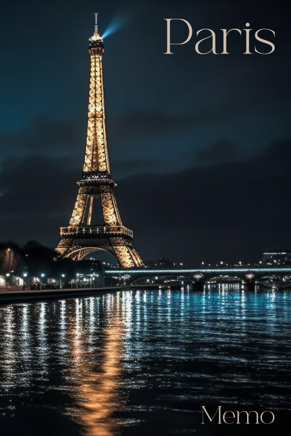 Memo: Paris, Eiffel Tower Cover, 120 Seiten, 15,2 x 22,9 cm, gut für Schule, geschäftliche und persönliche Notizen und Tagebücher.