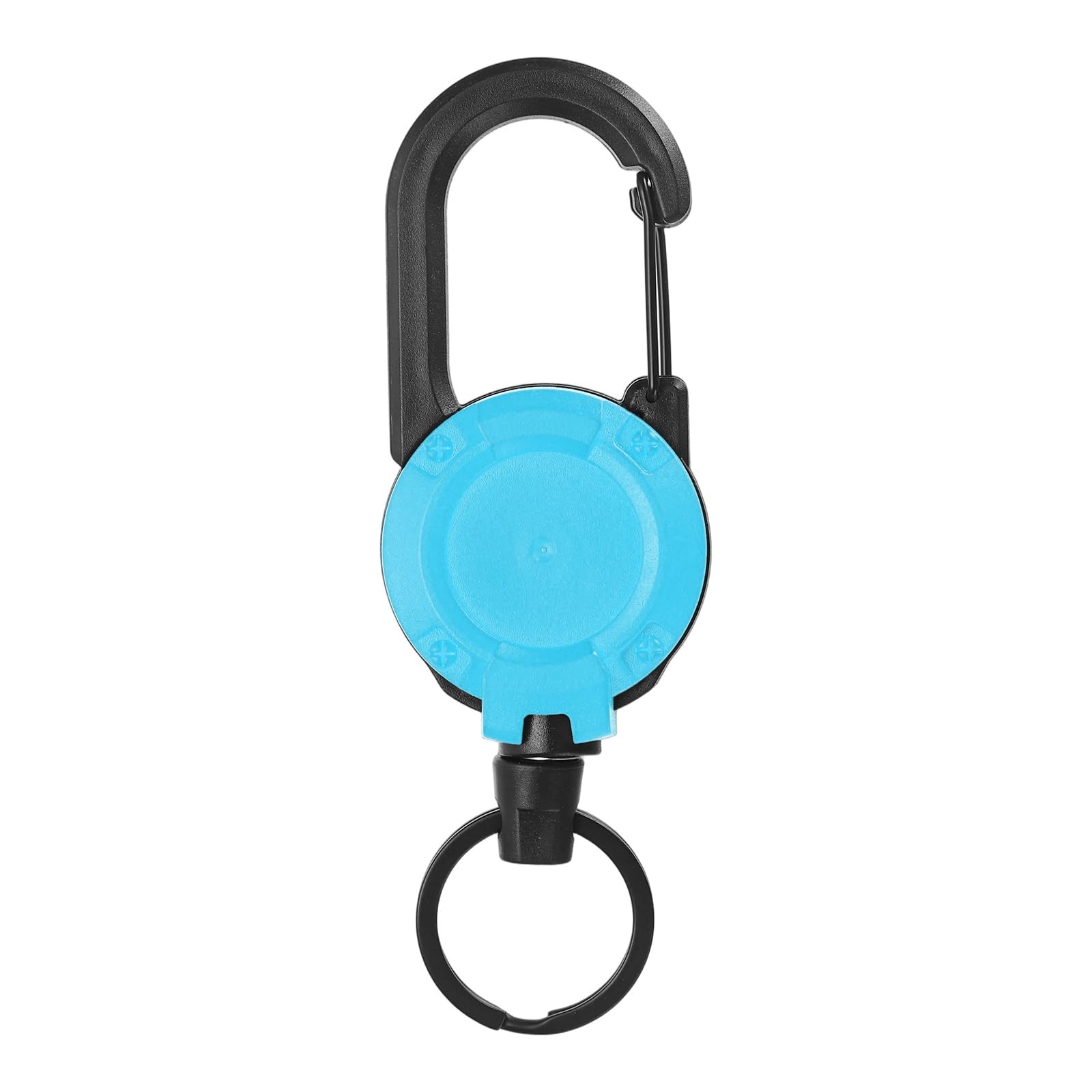 PATIKIL Retractable Keychain, Heavy Duty Retractable ID Badge Holder Badge Reel Key Chain Clip with 23.6" Steel Cord Landyard for Keys Fishing Cycling Hiking Backpack, Blue