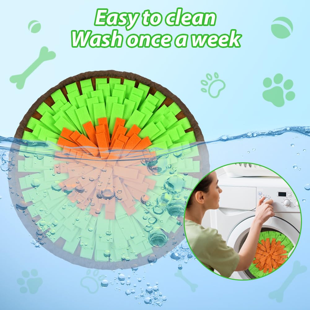 Tappeto Olfattivo Cane, 48 cm Tappetino antiscivolo per animali domestici con coulisse per appenderlo,tappetino per sniffare cibo,per l'allenamento Olfattivo lo Slow Food Sollievo Dallo Stress