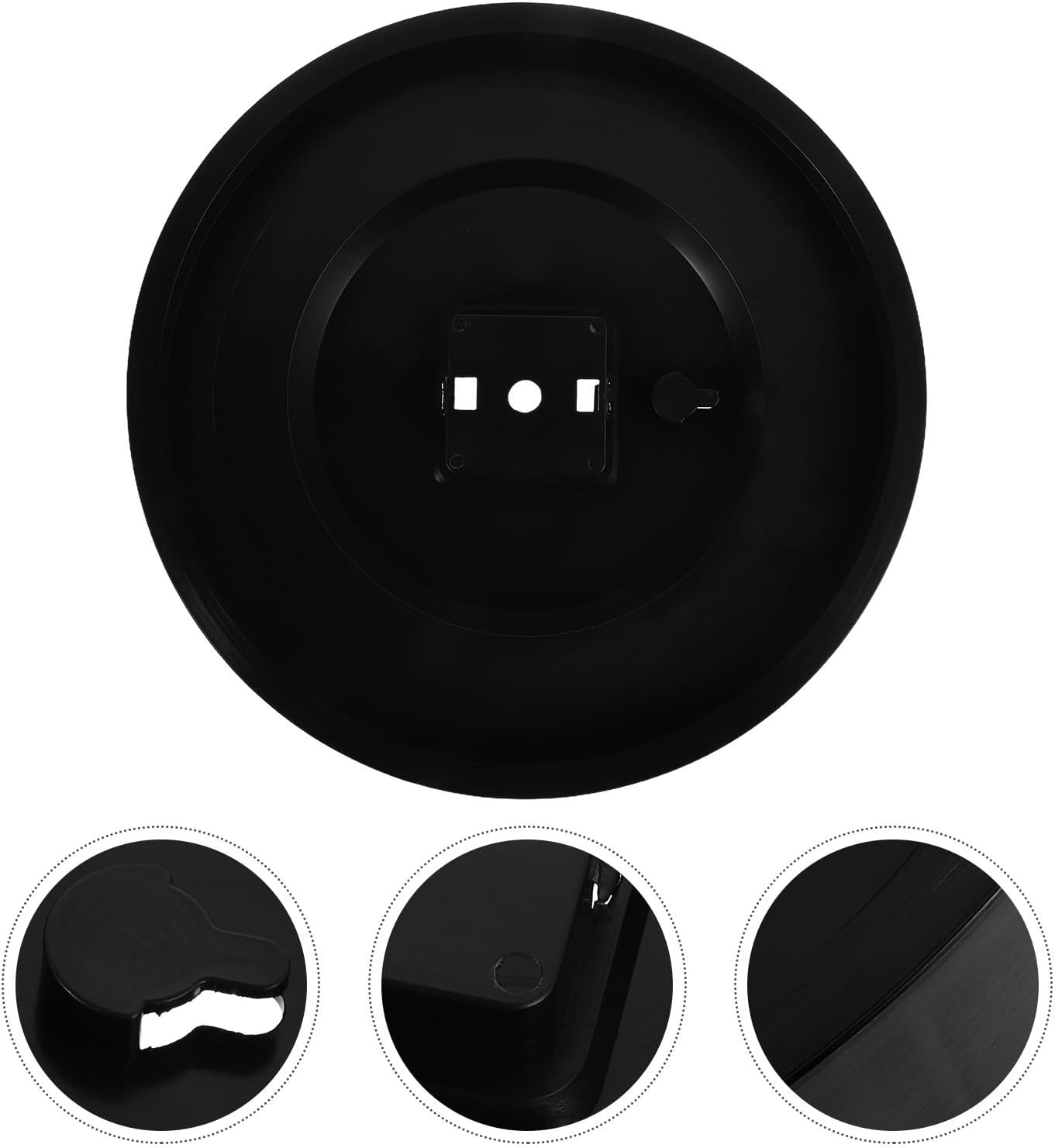 Alasum Wall Clock Back Panel Kit Black Plastic for DIY Clock Making | Sleek Modern Finish, Practical Accessory for Repair and Replacement, Easy Installation for Timekeeping Projects