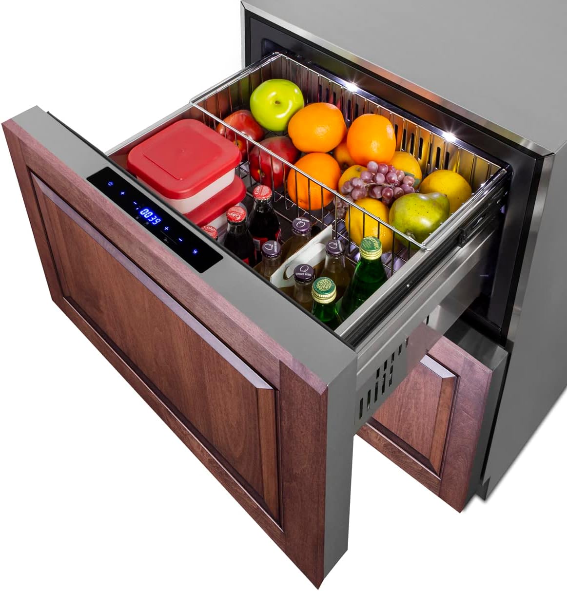 Summit 24” Two Drawer Refrigerator-Freezer, 3.32 cu.ft.Capacity, ADA Compliant, Stainless Steel, Panel Ready Capable*- ADRF244CSS (*Panels not include)