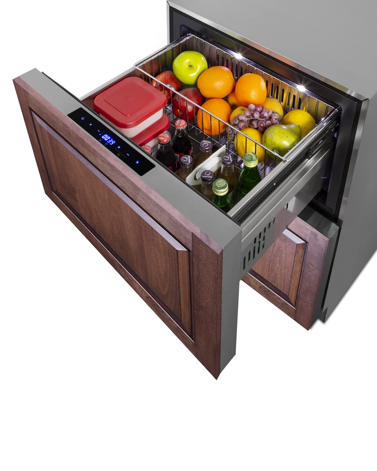 Summit 24” Two Drawer Refrigerator-Freezer, 3.32 Cu.Ft.Capacity, ADA Compliant, Stainless Steel, Panel Ready Capable*- Adrf244css (*Panels Not Include) on Fridge.com - View 5