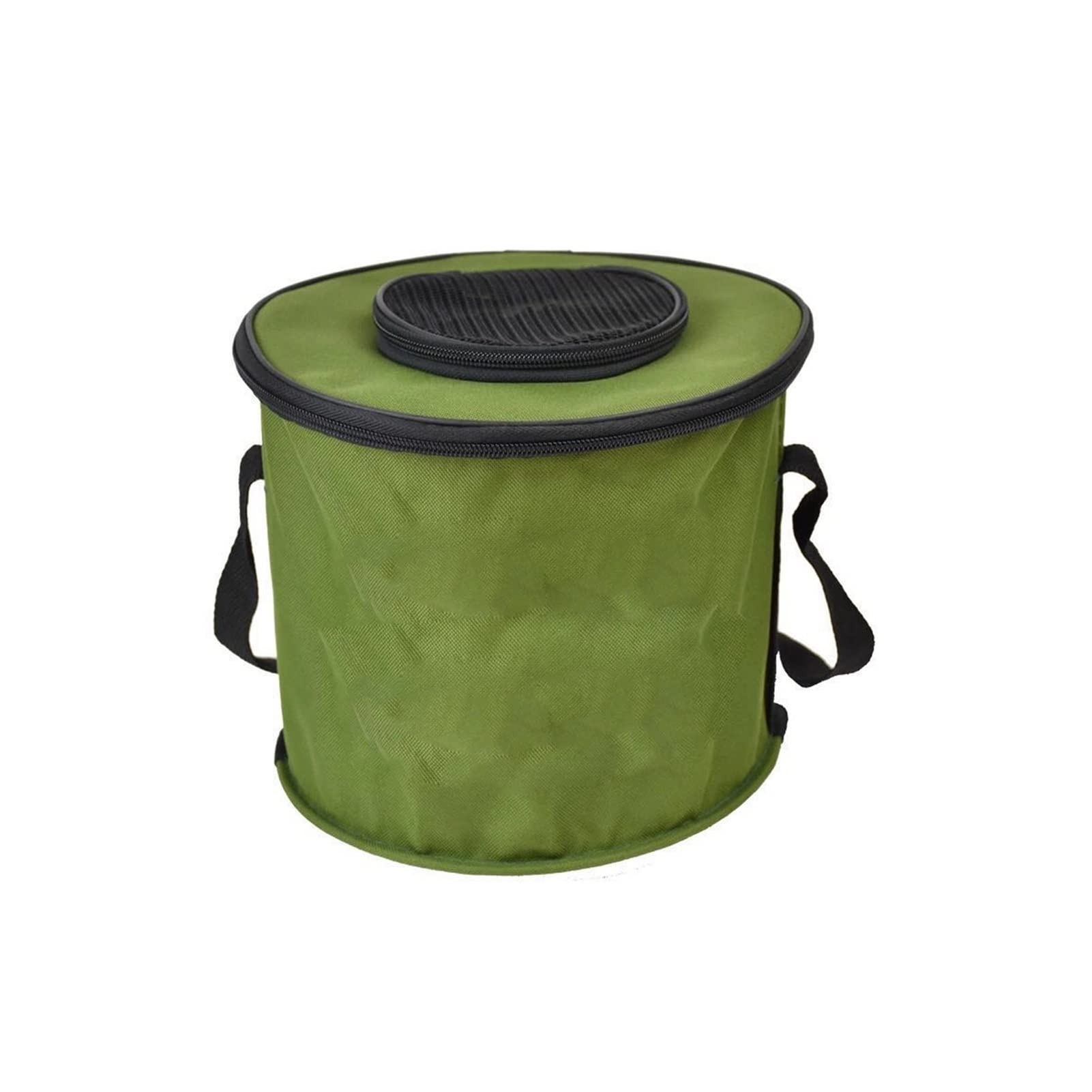 Cubo de pescado vivo portátil evita fugas con lona impermeable y tapa de 32cm