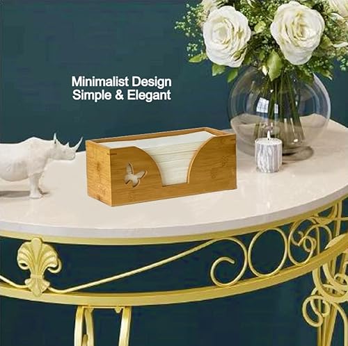 Miniatura 5 de Dispensador de toallas de papel plegable en C para encimera con mariposa grabada, compatible con servilletas de mano plegadas en C, multipliegues,