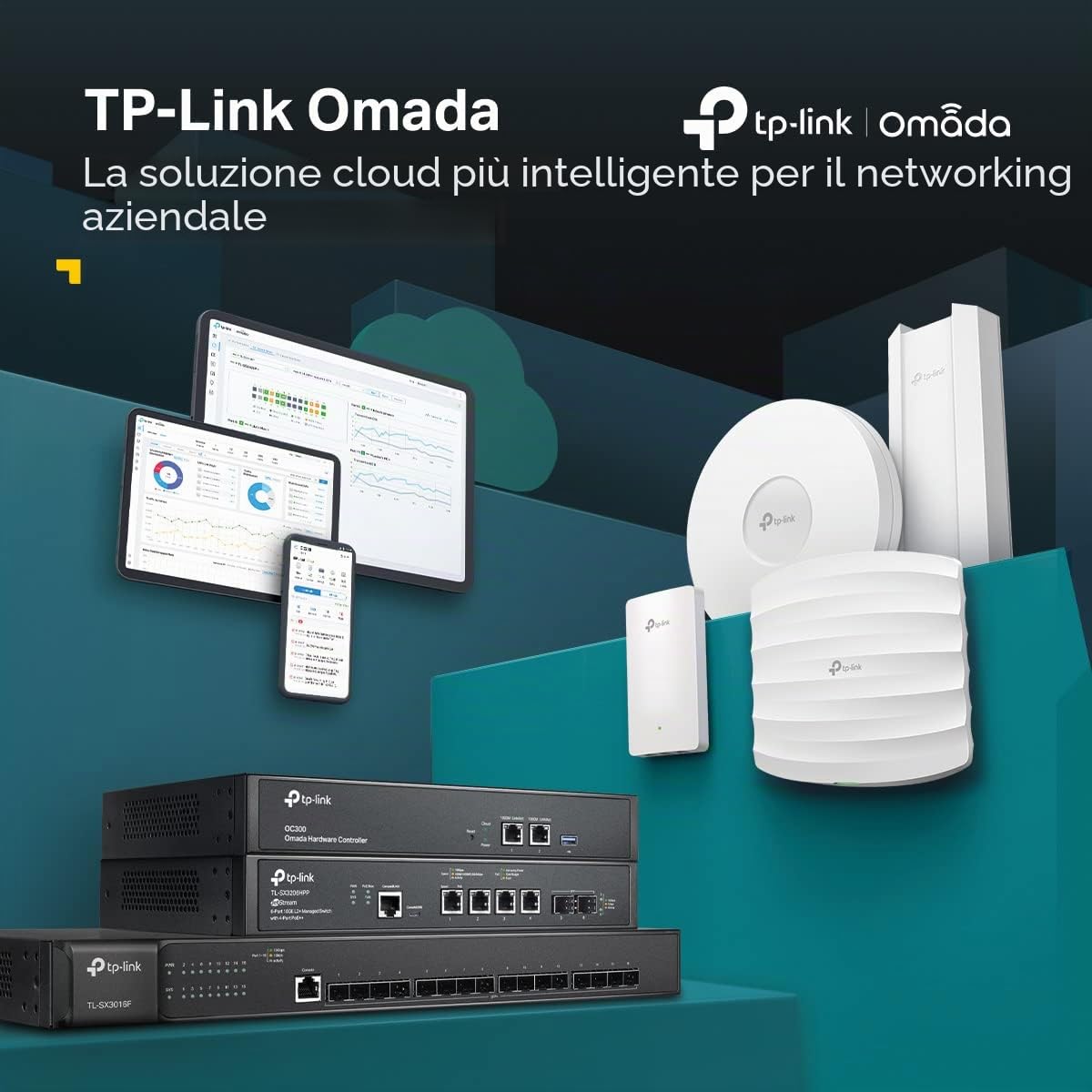 TP-Link EAP245 Access Point Wireless Wi-Fi 802.11ac AC1750 Dual Band, Supporto PoE 802.3af, 2 Porte Gigabit, Tecnologia 3x3 MIMO, Connessioni Multi-Dispositivi, Posizionamento Flessibile, Bianco
