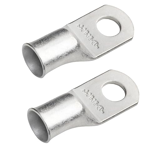 Miniatura 66 de SELTERM - Terminal en anillo de grado marino UL 2/0 AWG 3/8 pulgadas (25 uds) para batería, terminal tubular de cable eléctrico, conector calibre
