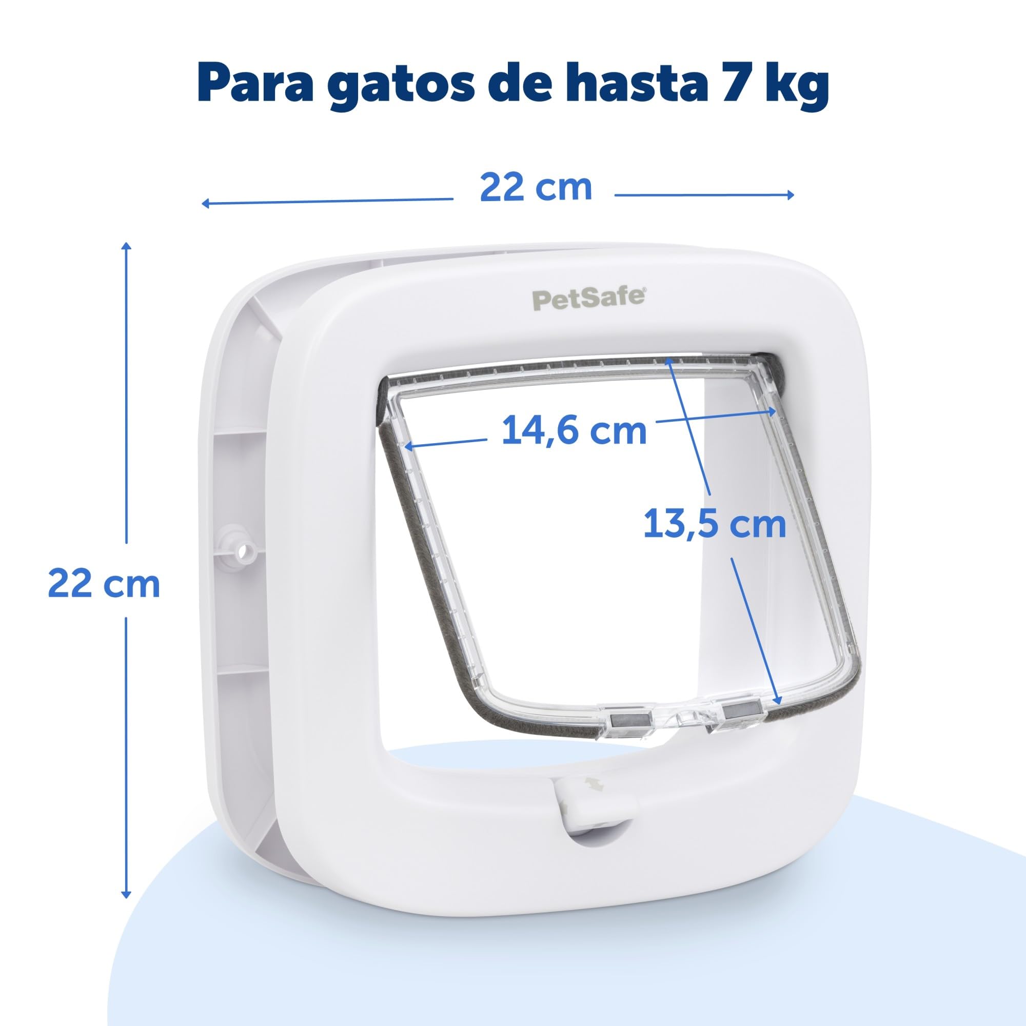 PetSafe Gatera de Cierre Manual - Cierre con 4 Modos, Eficiente Energéticamente, Instalación Sencilla - Blanca