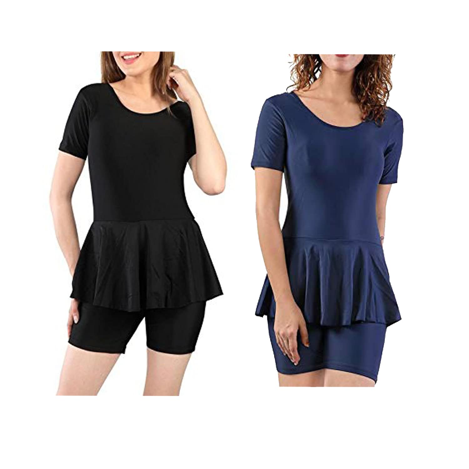 R LON Lycra Swimming Suits for Women and Girls One-Piece Swimsuits (Pack of 2)a35-image-49