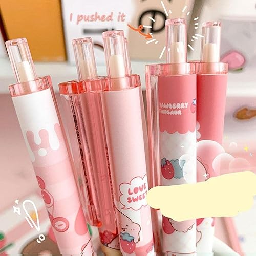 Miniatura 5 de Dreamxue 6 bolígrafos de dibujos animados rosados bolígrafo kawaii lindo bolígrafo de 0020in bolígrafos de color para estudiantes regalos de